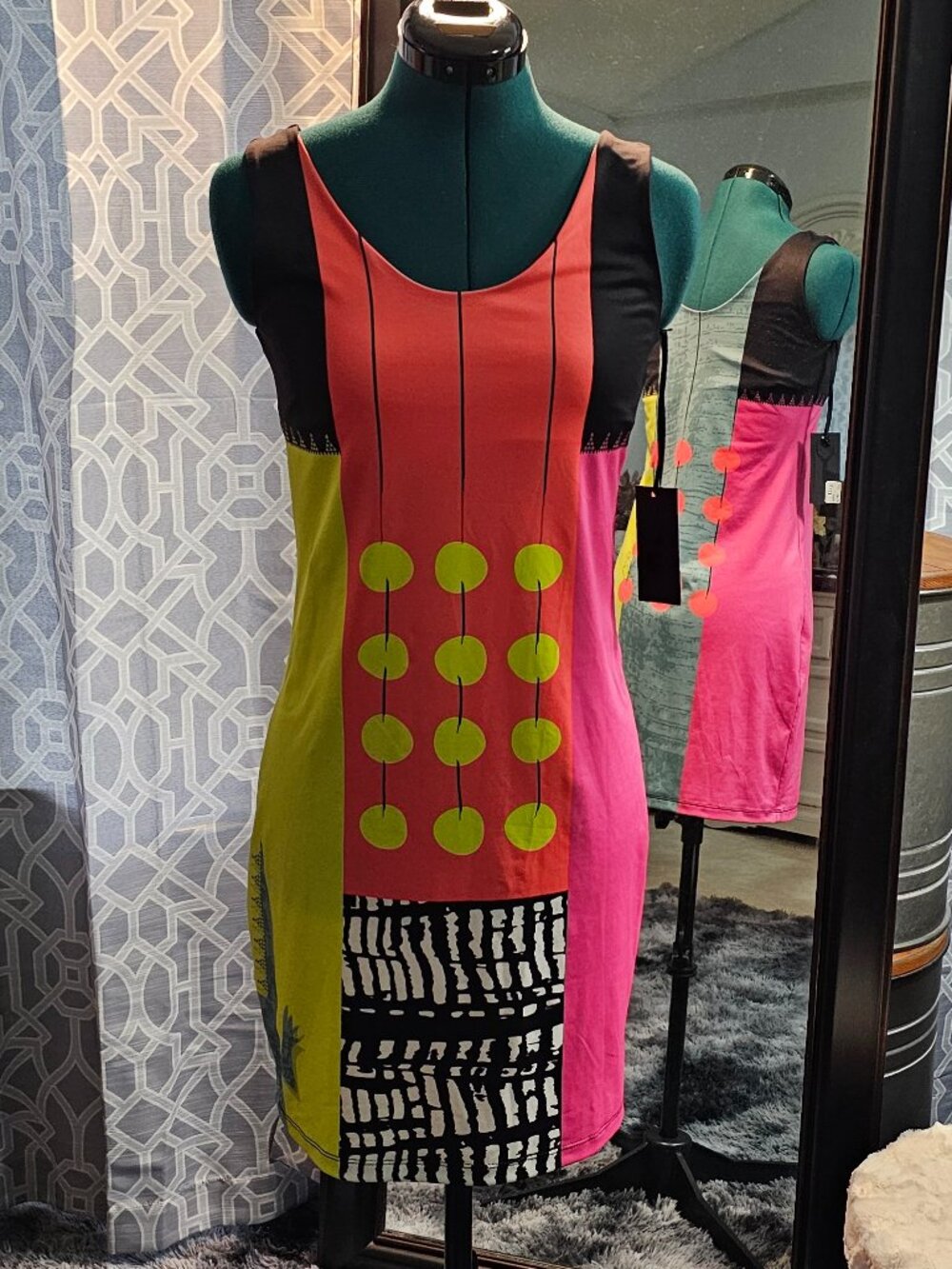 VOLT Design Reversible Graphic Tank Dress – Size S – NWT – MSRP $218